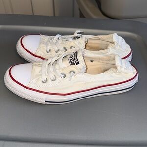 Converse white Canvas Sneakers with Red Trim